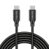 USB tipo C–USB tipo C kabelis Kruger&Matz Basic, 100 W, 2,5 m