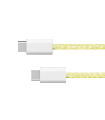 USB-C–USB-C kabelis Kruger&Matz Basic, geltonas, 60 W, 1 m, KM1271