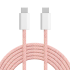 USB tipo C–USB tipo C kabelis, Kruger&Matz Basic, rožinis, 60 W, 1,5 m