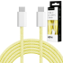 USB-C–USB-C kabelis Kruger&Matz Basic, geltonas, 60 W, 1 m, KM1271