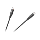 USB tipo C–USB tipo C kabelis REBEL, juodas, 100 cm