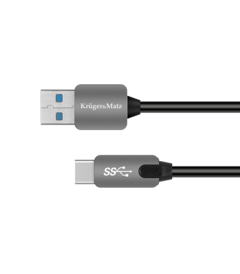 USB kabelis, USB 3.0–USB tipo C, Kruger&Matz, 5 Gbps, 0,5 m