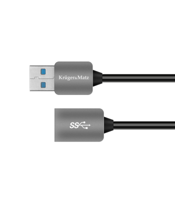 USB 3.0 kabelis, kištukas–lizdas, Kruger&Matz, 1 m