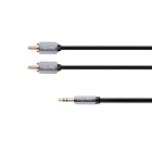 Garso kabelis su jack 3,5 mm ir 2 RCA jungtimis stereo, Kruger&Matz, 1.8m