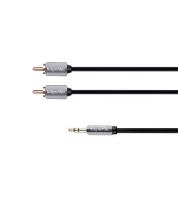Stereo garso kabelis Kruger&Matz, jack 3.5 mm–2 RCA, 3.0m