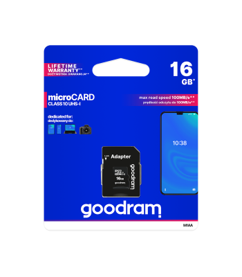 Atminties kortelė microSD su adapteriu GOODRAM UHS-I 16GB