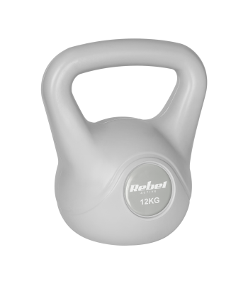 Bituminis kettlebell svarmuo, pilkas, REBEL ACTIVE, 12 kg