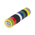 Izoliacinių lipniųjų juostų rinkinys REBEL, 10 vnt., spalvų mišinys, 0,13 mm x 19 mm x 10 yd
