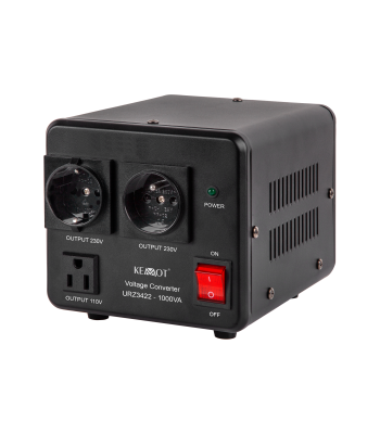 Dvikryptis įtampos keitiklis 115V <=> 230V KEMOT 800 W / 1000 VA