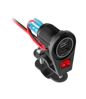 Motociklinis įkroviklis 2xUSB 3100 mA
