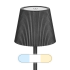 Stalinė LED jutiklinė Rebel lempa, juoda, 38 x 10,5 x 10,5 cm
