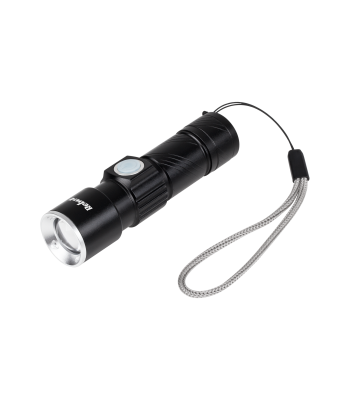 Aliumininis žibintuvėlis Rebel (ZOOM, USB kištukas), 3 W