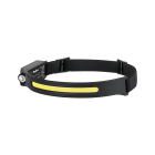 Įkraunamas galvos žibintuvėlis su judesio jutikliu ir galvos juosta – 5 W COB + 3 W LED