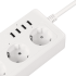 Išmanioji maitinimo juosta, 4 vokiško tipo lizdai, 4 USB, 2100 mA, Kruger&Matz Connect P6 Tuya
