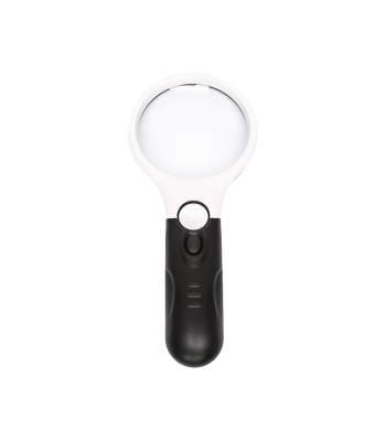 Rankinė apšviečiama lupa su LED, LR-4, 75 mm, 3x 22 mm, 45x