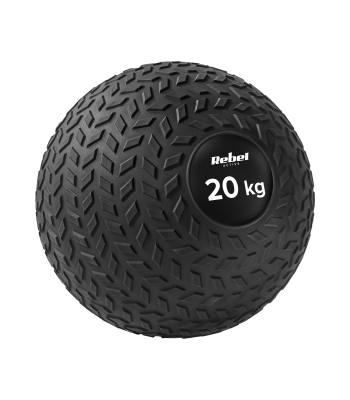 Mažas reabilitacinis medicinos kamuolys Slam Ball, Rebel Active, 23 cm, 20 kg