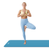 Gimnastikos kilimėlis jogai, pilatesui ir fitnesui Rebel Active, 183 x 61 cm, 1,5 cm, NBR, mėlynas