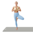 Gimnastikos kilimėlis jogai, pilatesui ir fitnesui Rebel Active, pilkas, NBR, 183x61cm, 1.5cm