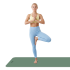 Gimnastikos kilimėlis jogai, pilatesui ir fitnesui, žalias, REBEL ACTIVE, 183 x 61 cm, 1 cm