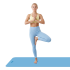 Gimnastikos kilimėlis jogai, pilatesui ir fitnesui, Rebel Active, 183 x 61 cm, 4 mm, mėlynas