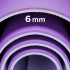 Gimnastikos kilimėlis jogai, pilatesui ir fitnesui, TPE, violetinis, Rebel Active, 183 x 61 cm, 6 mm