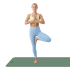 Gimnastikos kilimėlis jogai, pilatesui ir fitnesui, žalias, REBEL ACTIVE, RBA-3152, 183x61cm, 6mm