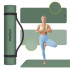 Gimnastikos kilimėlis jogai, pilatesui ir fitnesui, žalias, REBEL ACTIVE, RBA-3152, 183x61cm, 6mm