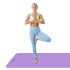 Gimnastikos kilimėlis jogai, pilatesui ir fitnesui, violetinis, Rebel Active RBA-3159, 200x90 cm, 1 cm, TPE