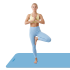 Gimnastikos kilimėlis jogai, pilatesui ir fitnesui Rebel Active, mėlynas, RBA-3159, 200x90 cm, 1 cm