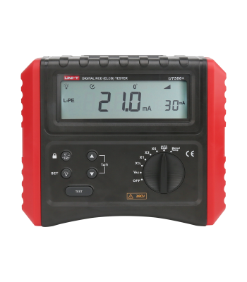 RCD ir elektros instaliacijos testeris Uni-T UT586+