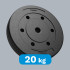 Bituminis svorio diskas Rebel Active, 20 kg, 31 mm