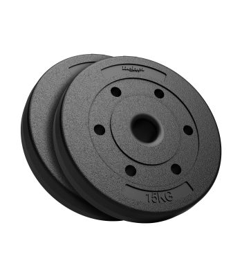 Bituminių svorio diskų komplektas, skirtas olimpiniams grifams, REBEL ACTIVE, 2x15kg, anga 51mm