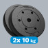 Bituminių svorio diskų rinkinys Rebel Active, 2 x 10 kg, 31 mm anga