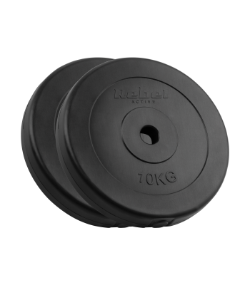 Bituminių svorių rinkinys su klasikiniais diskais, REBEL ACTIVE, 2x10kg, 31mm anga