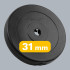 Bituminių svorių rinkinys su klasikiniais diskais, REBEL ACTIVE, 2x10kg, 31mm anga