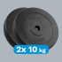 Bituminių svorių rinkinys su klasikiniais diskais, REBEL ACTIVE, 2x10kg, 31mm anga