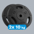Bituminiai svarmenų diskai su rankenomis Rebel Active RB-2123, 2 x 10 kg, 31 mm