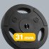 Bituminiai svarmenų diskai su rankenomis Rebel Active RB-2123, 2 x 10 kg, 31 mm