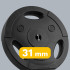 Bituminių svorių rinkinys su rankenomis Rebel Active, 2 x 15 kg, 31 mm