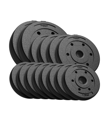 Bituminių svorių rinkinys 30 kg, 8x1.25 kg + 4x2.5 kg + 2x5 kg, anga 31 mm, REBEL ACTIVE RB-2106