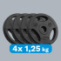 Bituminių svorių diskų rinkinys Rebel Active, 4 x 1,25 kg, 31 mm