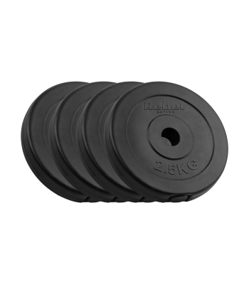 Bituminių svorio diskų rinkinys Rebel Active, 4 × 2,5 kg, 31 mm, RB-2115