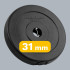 Bituminių svorio diskų rinkinys Rebel Active, 4 × 2,5 kg, 31 mm, RB-2115