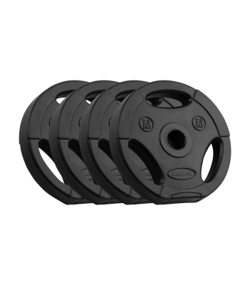 Bituminių svorio diskų komplektas su rankenomis REBEL ACTIVE RBA-2121, 4x2.5kg, 31 mm