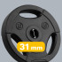 Bituminių svorio diskų komplektas su rankenomis REBEL ACTIVE RBA-2121, 4x2.5kg, 31 mm