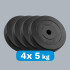 Bituminių svorių komplektas Rebel Active 4 x 5 kg, 31 mm, RB-2116