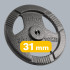 Ketaus svorio diskas su rankenomis REBEL ACTIVE RBA-2137, 20 kg, 31 mm