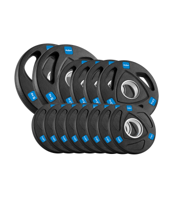 Gumuotų ketaus olimpinių svorių rinkinys Rebel Active, RB-2113, 30 kg, 51 mm