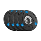 Olimpiniai ketaus svoriai su gumine danga Rebel Active RB-2107, 4 x 1,25 kg, 51 mm