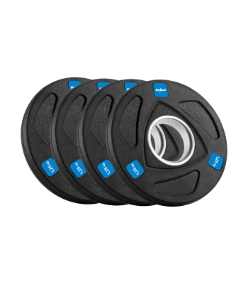 Olimpiniai ketaus svoriai su gumine danga Rebel Active RB-2107, 4 x 1,25 kg, 51 mm